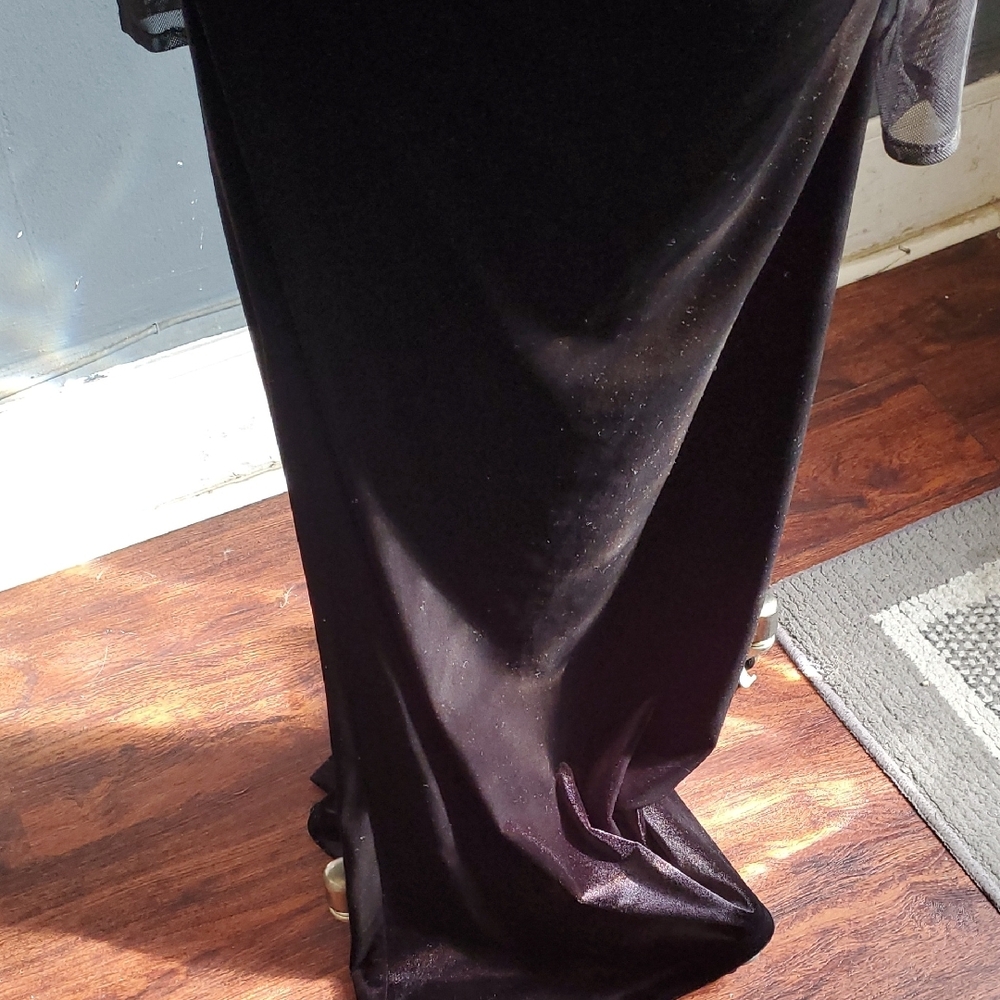 Nwot Eliza J Black Ruched Long Sleeve Cocktail Gown - Picture 4 of 15